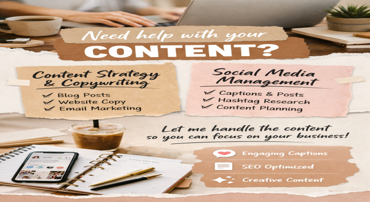 Content strategy, copywriting & social media management to grow your brand effectively.